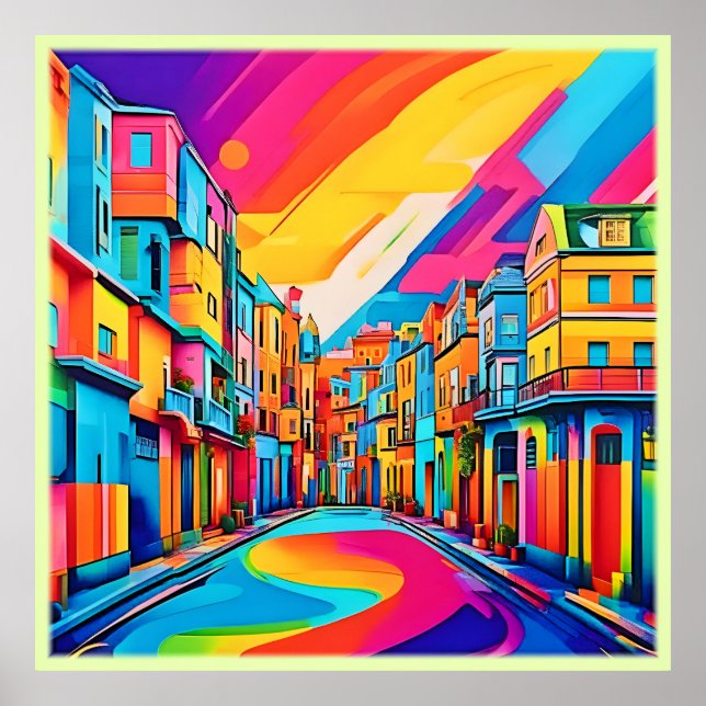 Colorful Street Vibes Poster (Vorne)