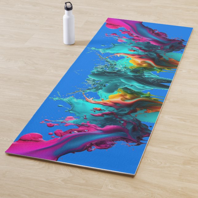Colorful Stylish Paint Splatter Yogamatte (Beispiel)