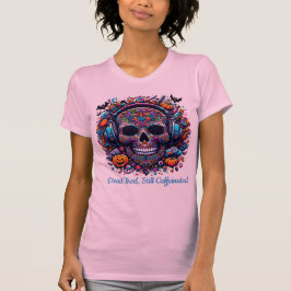Colorful Sugar Skull Halloween Day of Dead T-Shirt