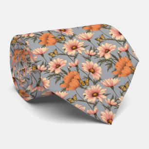 Colorful Summer Cotattcore Floral Neck Tie Krawatte
