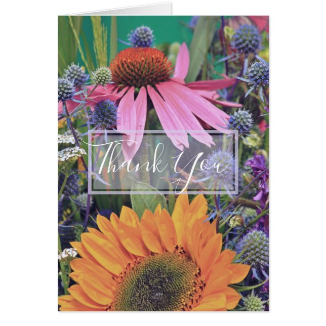 Colorful Summer Flower Garden Thank You (Vorne)