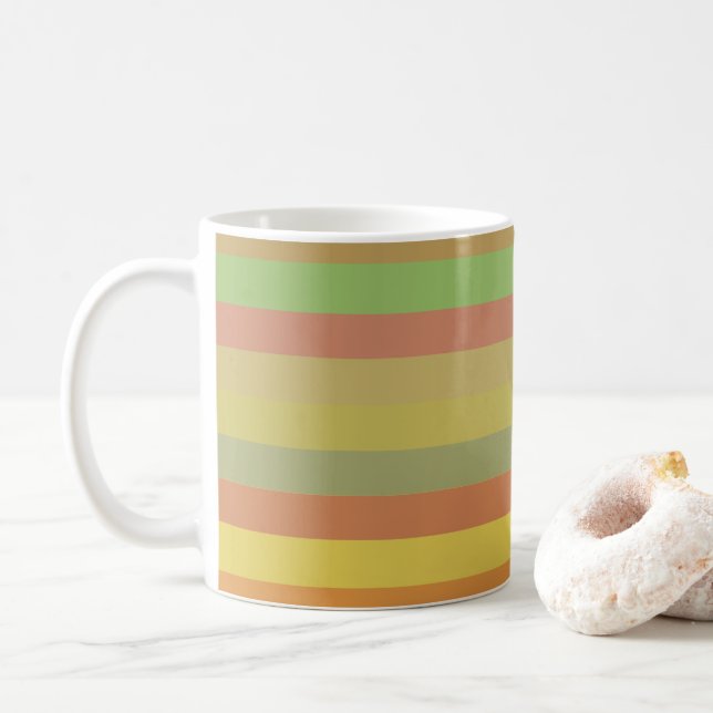 Colorful Summer Stripes Kaffeetasse (Mit Donut)
