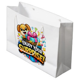 Colorful Surprise Gift Bag – Enjoy Your Surprise Große Geschenktüte