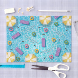 Colorful Swimming Pool Accessories Summer Birthday Seidenpapier