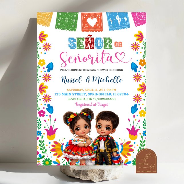 Colorful Talavera Mexican Senor or Senorita Einladung (Von Creator hochgeladen)