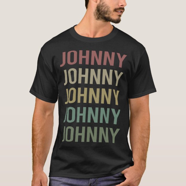 Colorful Text Art - Johnny Name T-Shirt (Vorderseite)