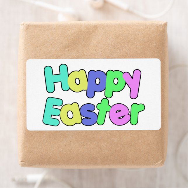 Colorful Text Happy Easter   (Insitu)