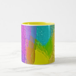 "Colorful Texture Mix" Designer Coffee Tasse