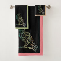 Colorful The Raven Bath Towel Set