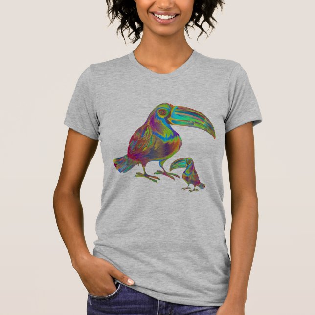 Colorful Toucan Art Tee – Bird Lover Gift (Vorderseite)