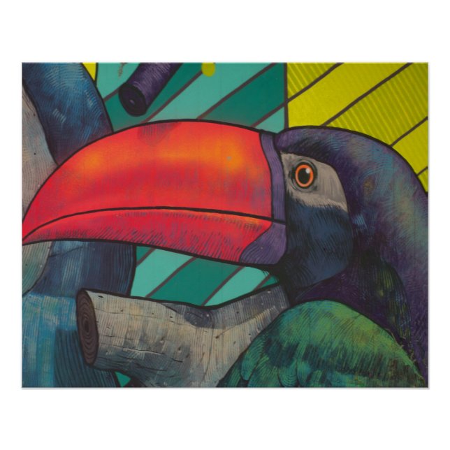 Colorful Toucan Graffiti Poster (Vorderseite)