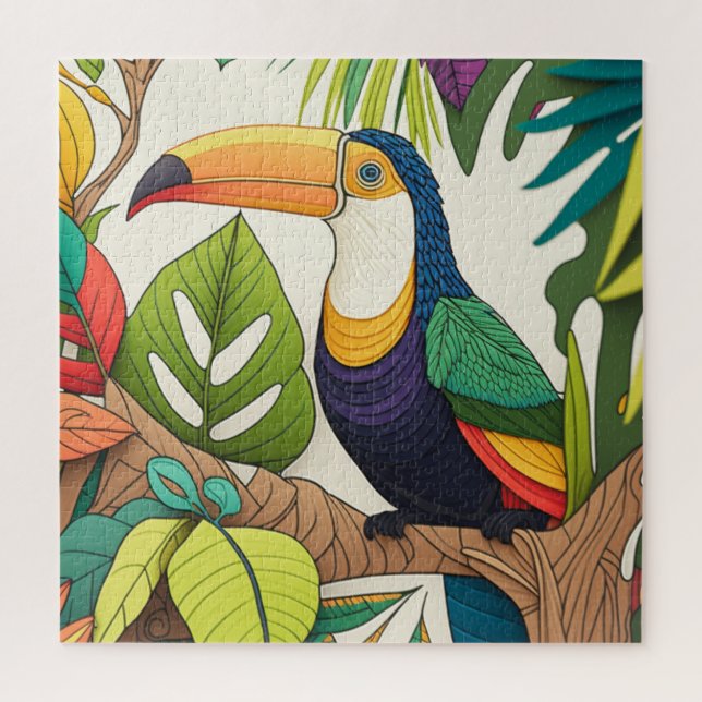 Colorful Toucan Jigsaw Puzzle (Vertikal)