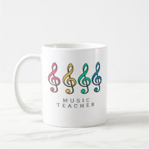 Colorful Treble Clef Music Teacher