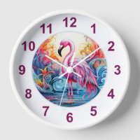 Colorful Tropical Pink Flamingo Modern