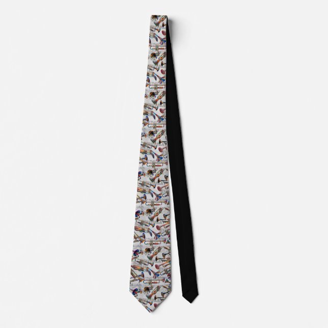 Colorful Trumpet Design  Krawatte (Vorderseite)