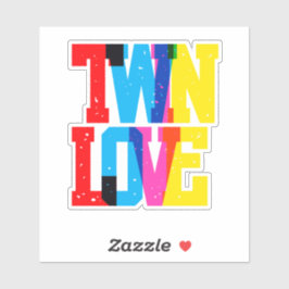 Colorful Twin Love Sticker