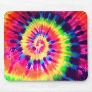 Colorful Twisted Rainbow Spiral Illusion Mousepad