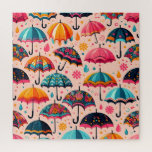 Colorful Umbrella Pattern Square Puzzle 676 pcs<br><div class="desc">Brighten up any rainy day with this delightful Colorful Umbrella Pattern Puzzle! Featuring a charming array of whimsical umbrellas in vibrant colors and floral designs, this puzzle is perfect for both kids and adults who love cheerful, eye-catching art. The playful background includes raindrops and flowers, making it a fun and...</div>