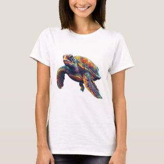 Colorful underwater sea turtle dreamlike beautiful T-Shirt