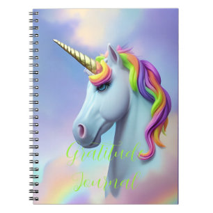 Colorful Unicorn Rainbow Dankesblatt Notizblock