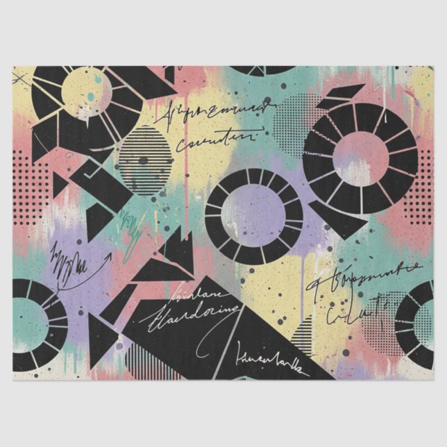 Colorful Urban Graffiti Pattern (10) Seidenpapier (Vorderseite)