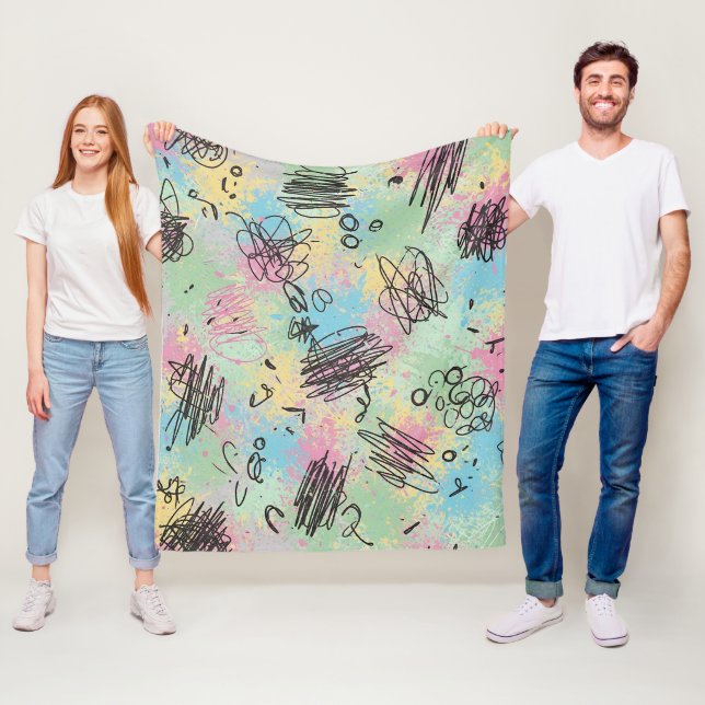 Colorful Urban Graffiti Pattern (4) Fleecedecke (Beispiel)