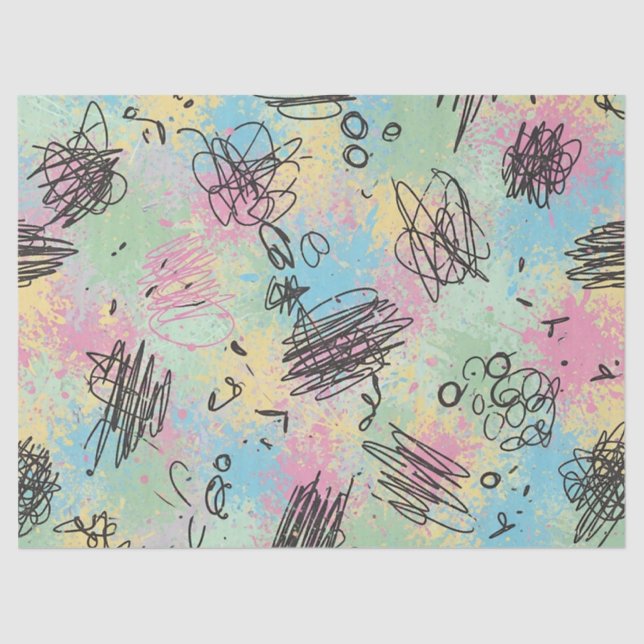 Colorful Urban Graffiti Pattern (4) Seidenpapier (Vorderseite)