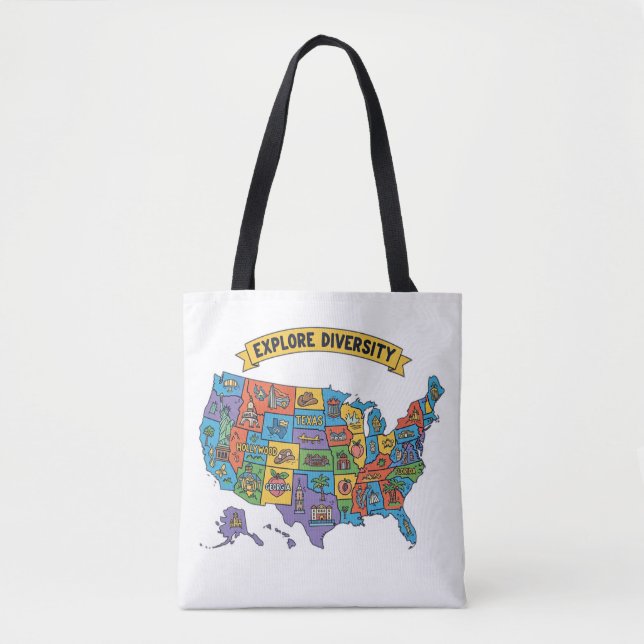 Colorful USA Map for Travellers - Exploration Dive (Vorderseite)