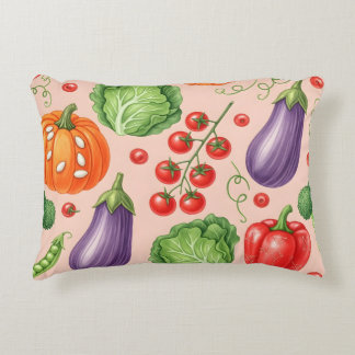 Colorful Vegetable Pattern Illustration Dekokissen