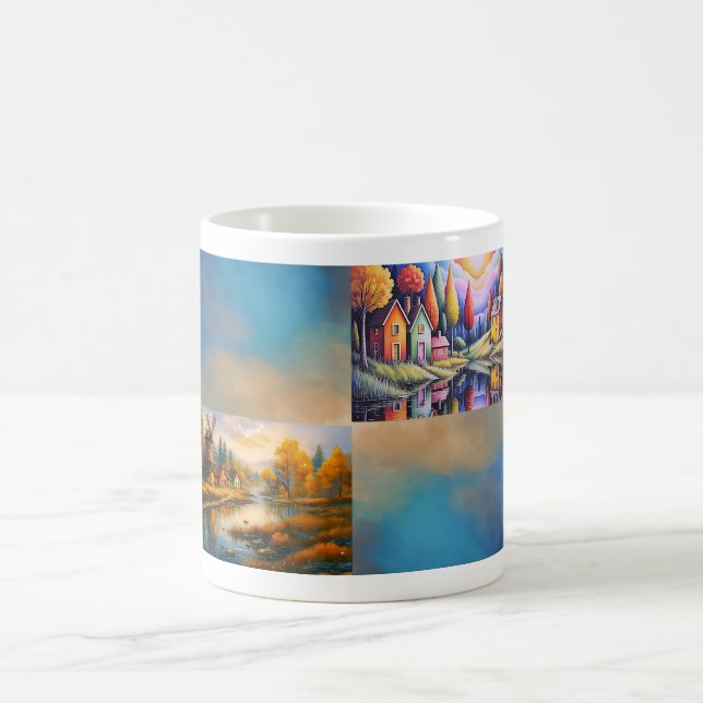 Colorful Village Mug Kaffeetasse (Mittel)