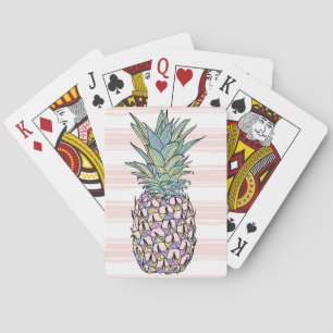 Colorful vintage pineapple illustration. spielkarten