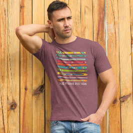 Colorful Vintage Skis Custom Message Graphic Tri-Blend Shirt