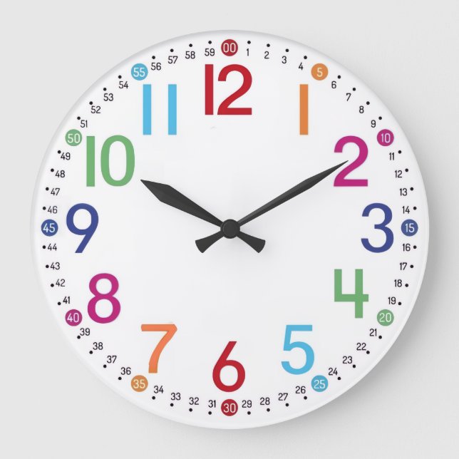 Colorful wall clock, round acrylic clock große wanduhr (Vorderseite)