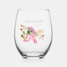 Colorful Watercolor Floral Elegant Custom Wedding