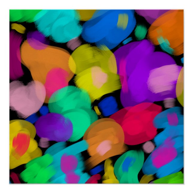 Colorful watercolor print poster (Vorderseite)