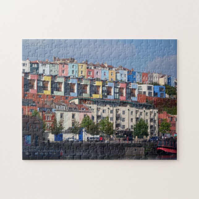 Colorful Waterside Houses Bristol Harbourside Puzzle (Horizontal)