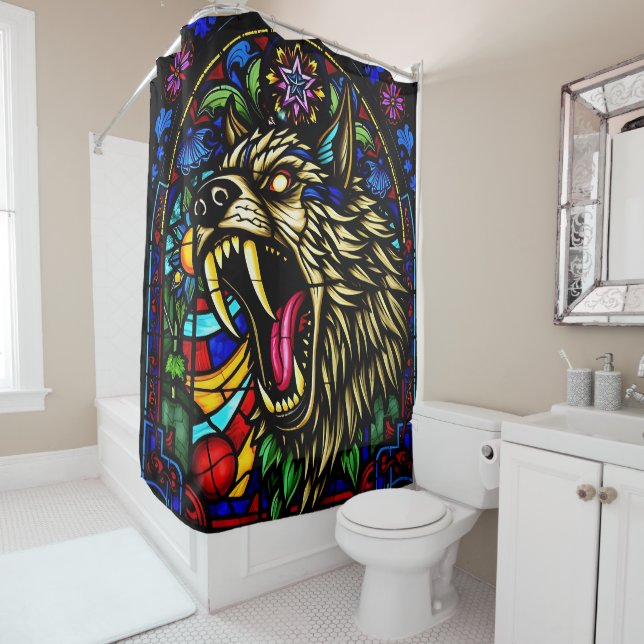 Colorful Werewolf Duschvorhang (Beispiel)