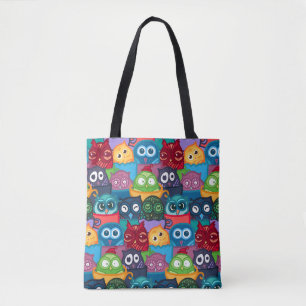 Colorful Whimsical Peekaboo Owls