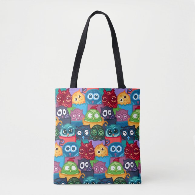 Colorful Whimsical Peekaboo Owls (Vorderseite)