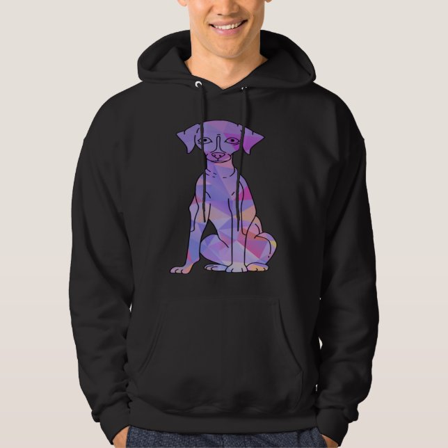 Colorful Whippet Hoodie (Vorderseite)