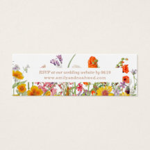Colorful Wild Blume Country Wedding Website Card