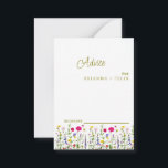 Colorful Wildblume Wedding Advice Card Hinweiskarte<br><div class="desc">Das ist eine schöne,  elegante Wildblume Wedding Advice Card. Diese farbenfrohe Hochzeitsratenkarte für Wildblumen ist perfekt für Ihre schlichte,  skurrile Hochzeitsfeier mit Boho. Es ist perfekt wie Hochzeitskarten,  Platzkarten,  Visitenkarten und mehr. Klicken Sie auf die Schaltfläche Anpassen,  um das Design zu personalisieren.</div>
