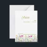 Colorful Wildblume Wedding Advice Card Hinweiskarte<br><div class="desc">Das ist eine schöne,  elegante Wildblume Wedding Advice Card. Diese farbenfrohe Hochzeitsratenkarte für Wildblumen ist perfekt für Ihre schlichte,  skurrile Hochzeitsfeier mit Boho. Es ist perfekt wie Hochzeitskarten,  Platzkarten,  Visitenkarten und mehr. Klicken Sie auf die Schaltfläche Anpassen,  um das Design zu personalisieren.</div>
