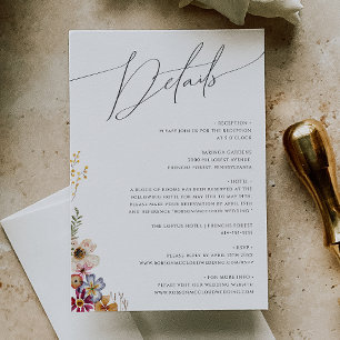 Colorful Wildflower   Garden Details Begleitkarte