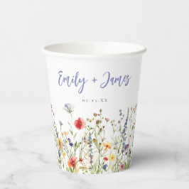 Colorful Wildflower Wedding Pappbecher