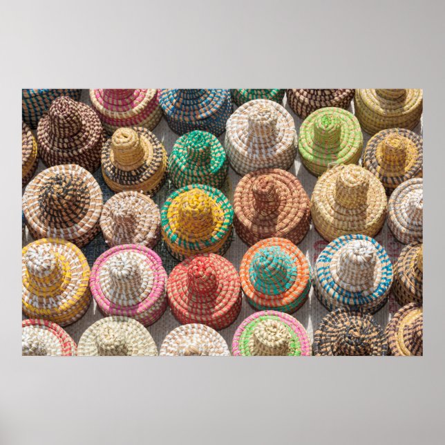 Colorful Woven Hats Poster (Vorne)