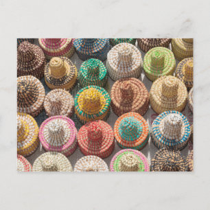 Colorful Woven Hats Postkarte