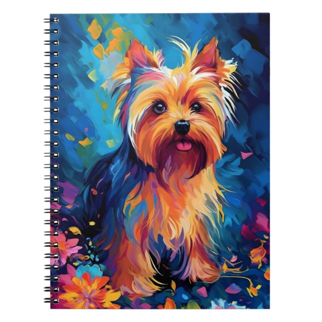 Colorful Yorkshire Terrier Notizblock (Vorderseite)