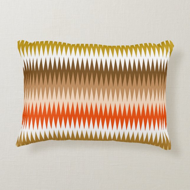COLORFUL Zigzag Multicolor Muster Dekokissen (Rückseite)