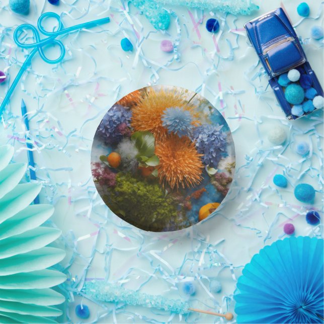 #ColorfulFlowerPaperPlate Pappteller (Party)